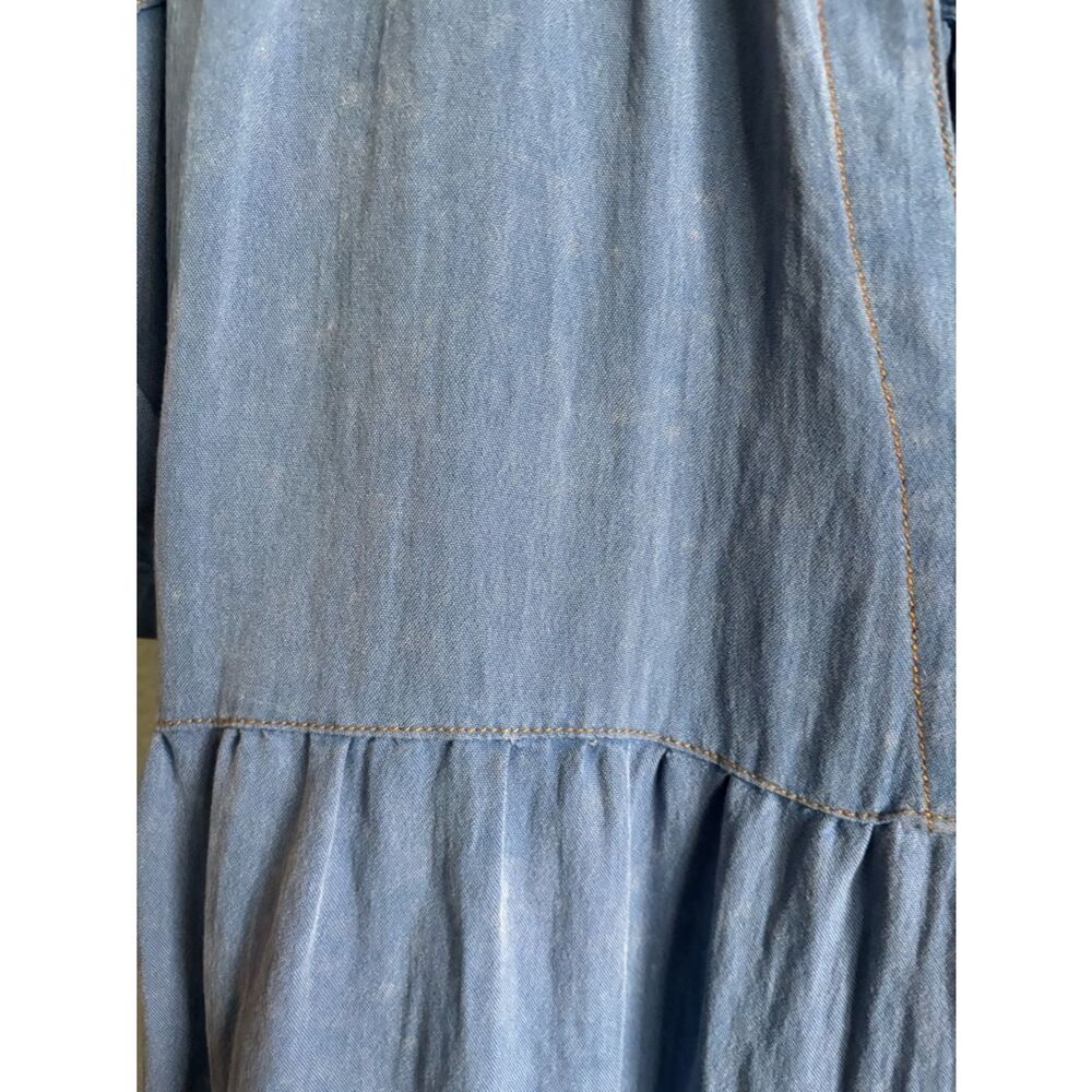 Umgee Light Blue Tiered Mini Dress - Picture 4 of 7